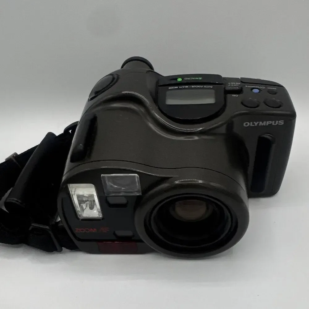 Olympus AZ-330 Superzoom 35mm Point & Shoot Film Camera Black w/ Strap